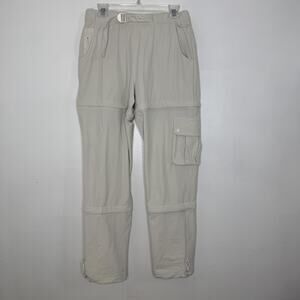 Outdoor Voices Pants Convertible Mens Medium Beige Hiking Cargo Trail Drawcord